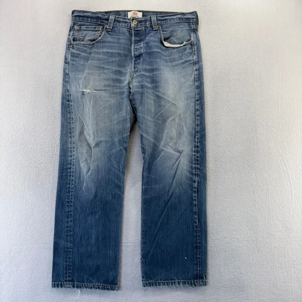 Vintage Levis Jeans men's Fits 34x30 Fit 35x27 Blue Dark Wash Whisker 501xx y2k